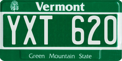 VT license plate YXT620