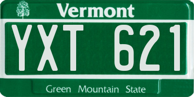 VT license plate YXT621