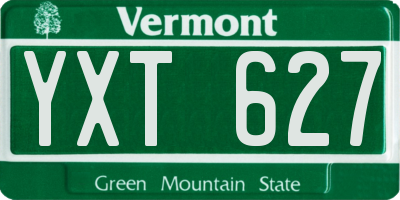 VT license plate YXT627