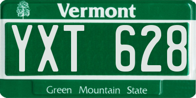 VT license plate YXT628