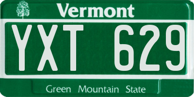 VT license plate YXT629