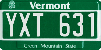 VT license plate YXT631