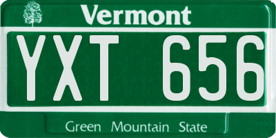 VT license plate YXT656