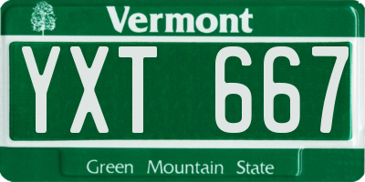 VT license plate YXT667