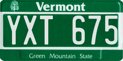 VT license plate YXT675