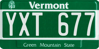 VT license plate YXT677