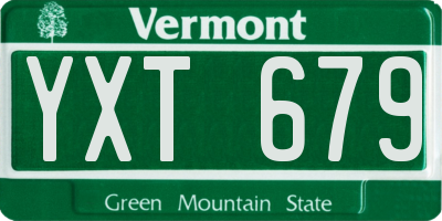 VT license plate YXT679