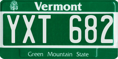 VT license plate YXT682