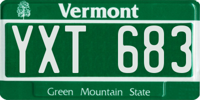 VT license plate YXT683