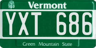 VT license plate YXT686
