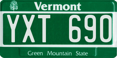 VT license plate YXT690