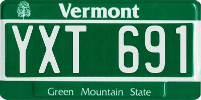 VT license plate YXT691