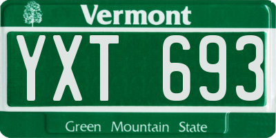 VT license plate YXT693