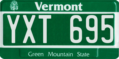 VT license plate YXT695
