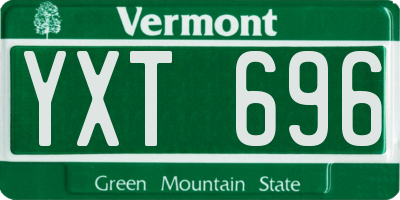VT license plate YXT696