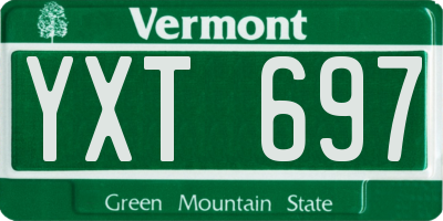 VT license plate YXT697