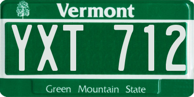 VT license plate YXT712