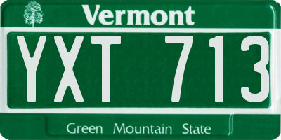 VT license plate YXT713