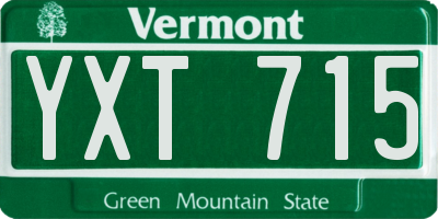 VT license plate YXT715