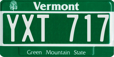 VT license plate YXT717