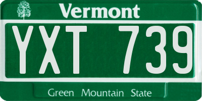 VT license plate YXT739