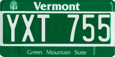 VT license plate YXT755