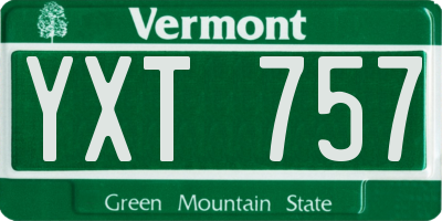 VT license plate YXT757