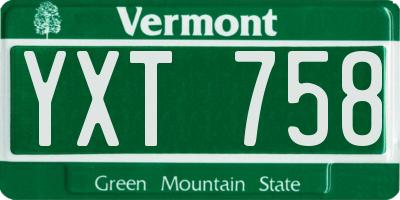 VT license plate YXT758