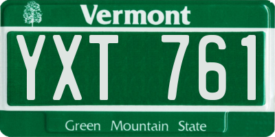VT license plate YXT761