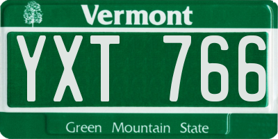 VT license plate YXT766