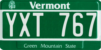 VT license plate YXT767