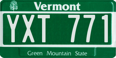 VT license plate YXT771