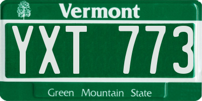 VT license plate YXT773