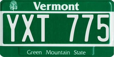 VT license plate YXT775