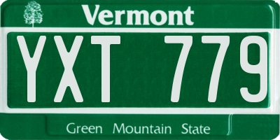 VT license plate YXT779