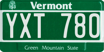 VT license plate YXT780