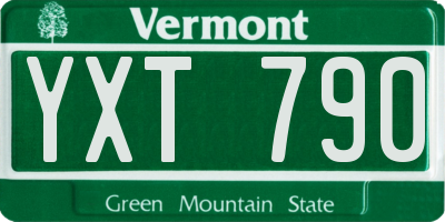 VT license plate YXT790