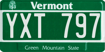 VT license plate YXT797