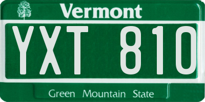 VT license plate YXT810