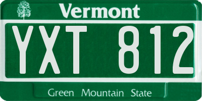 VT license plate YXT812