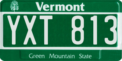 VT license plate YXT813