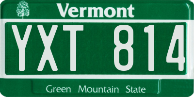 VT license plate YXT814
