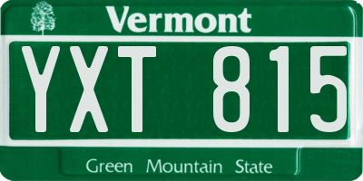 VT license plate YXT815