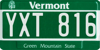 VT license plate YXT816