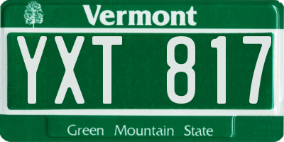 VT license plate YXT817