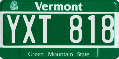 VT license plate YXT818