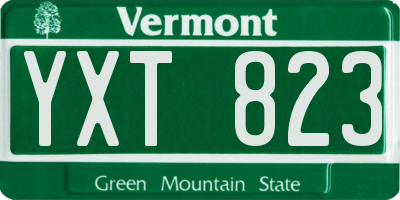 VT license plate YXT823