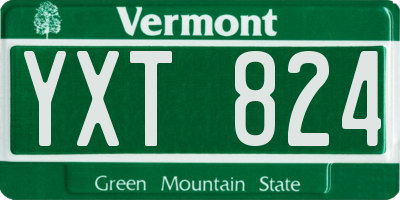 VT license plate YXT824