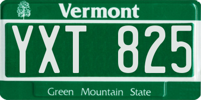 VT license plate YXT825