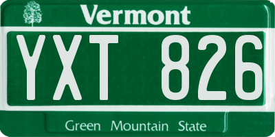 VT license plate YXT826